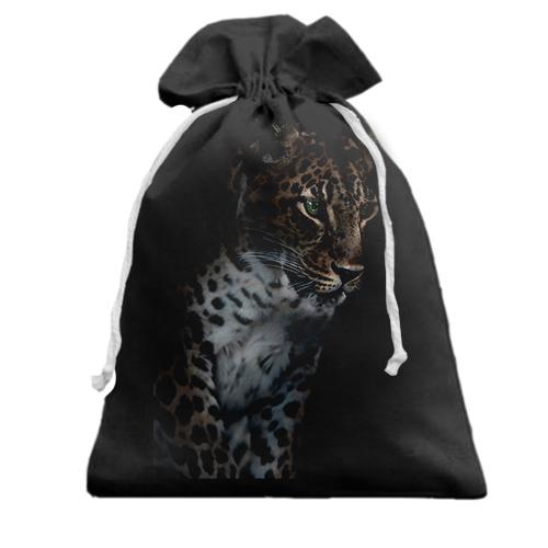 Подарочный мешочек с леопардом