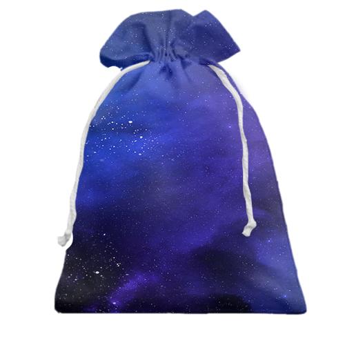 Подарочный мешочек с синим космосом
