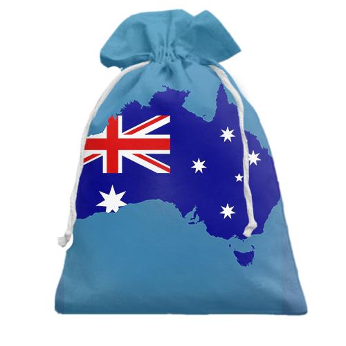 Подарочный мешочек с узорной картой Австралии