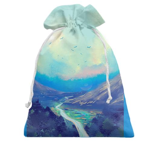 Подарочный мешочек Watercolor landscape