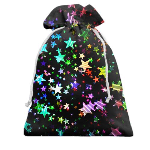 Подарочный мешочек Multicolored stars