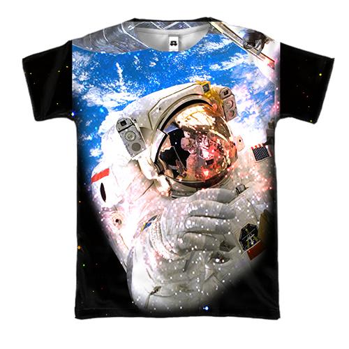 3D футболка с астронавтом