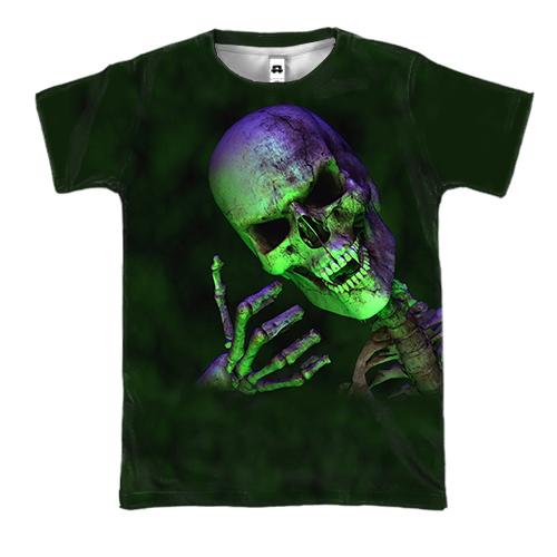 3D футболка з підступним скелетом