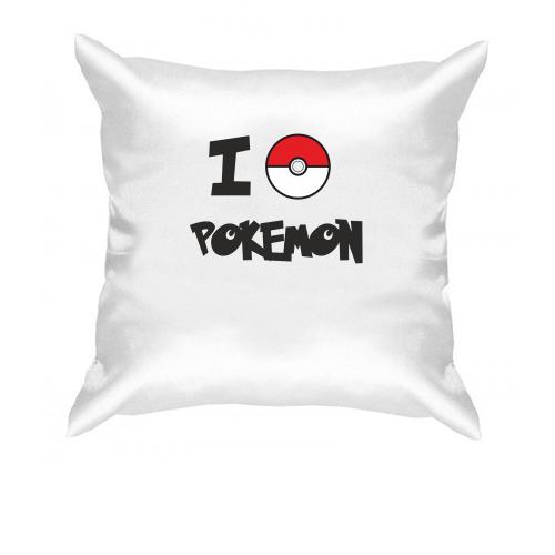 Подушка I love Pokemon