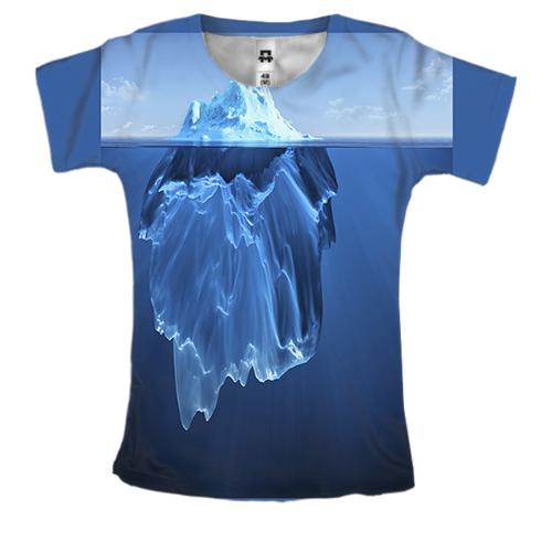 Женская 3D футболка с айсбергом