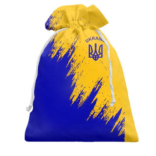 3D Подарочный мешочек Ukraine (желто-синяя)