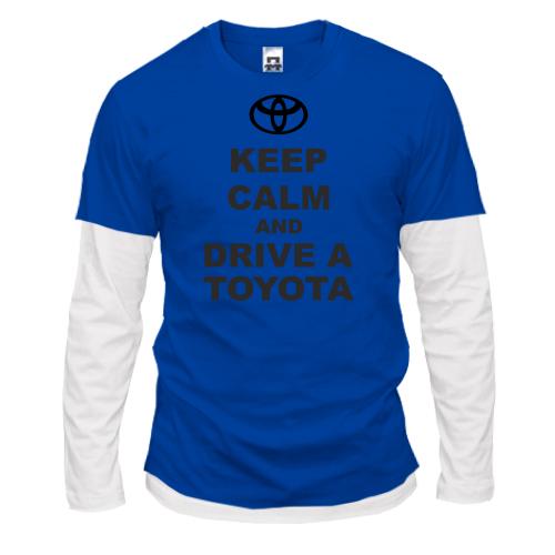 Комбінований лонгслів Keep calm and drive a Toyota