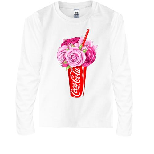Детская футболка с длинным рукавом Coca-Cola с цветами