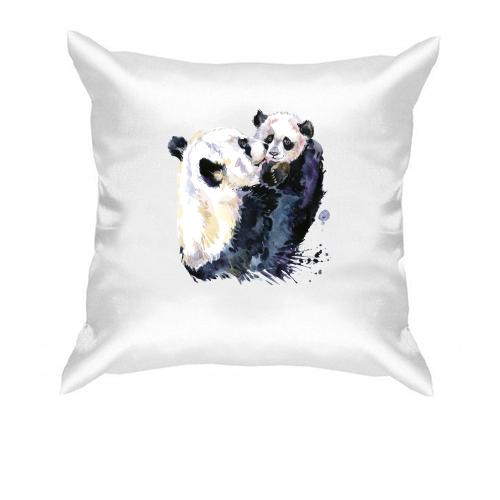 Подушка с пандами 