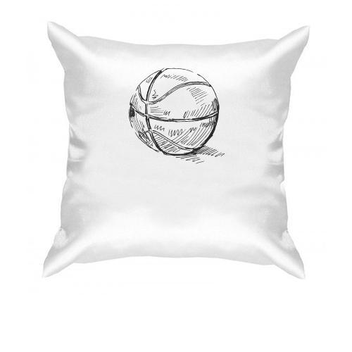 Подушка с эскизом баскетбольного мяча