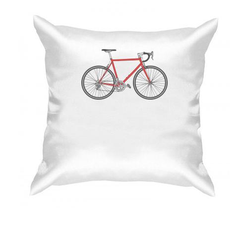 Подушка с шоссейным велосипедом