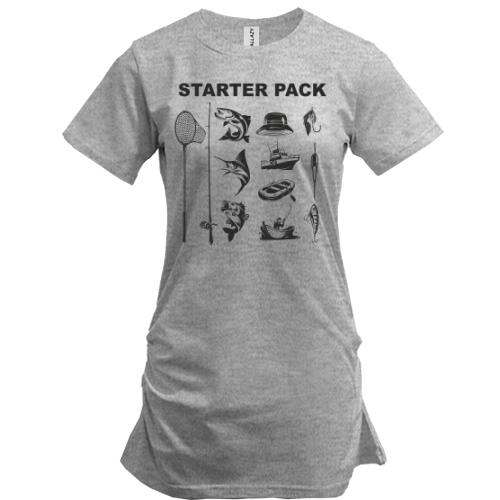 Подовжена футболка зі стартовим паком для рибалки