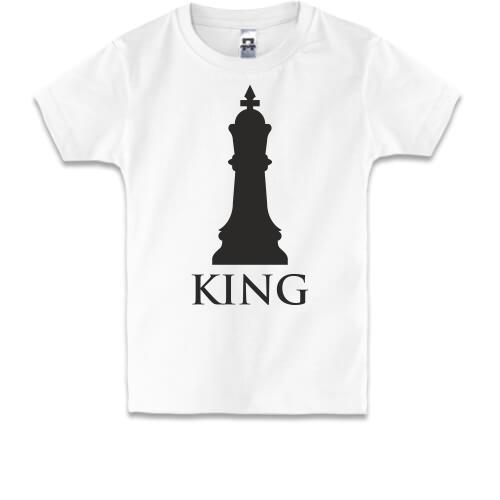 Детская футболка с шахматным королем