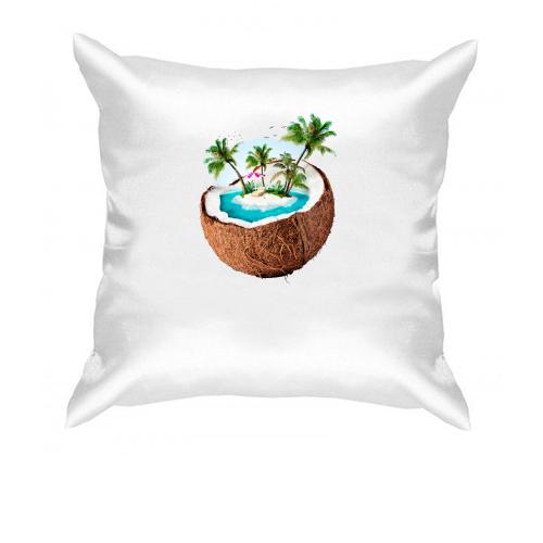 Подушка c островом в кокосе