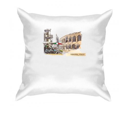 Подушка c изображением города Verona