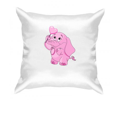 Подушка с розовым слоником
