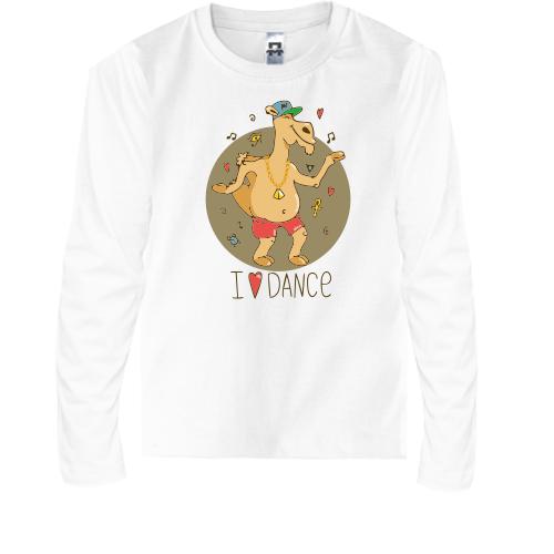 Детская футболка с длинным рукавом с танцующим верблюдом