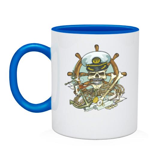 Чашка зі скелетом капітаном
