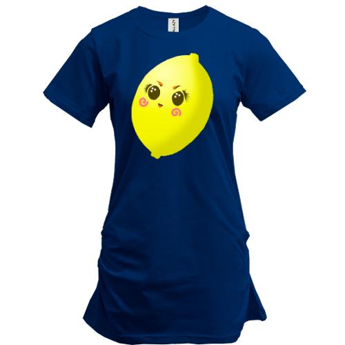 Подовжена футболка Crazy Lemon
