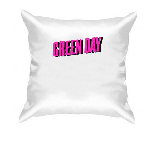 Подушка Green day рожевий логотип