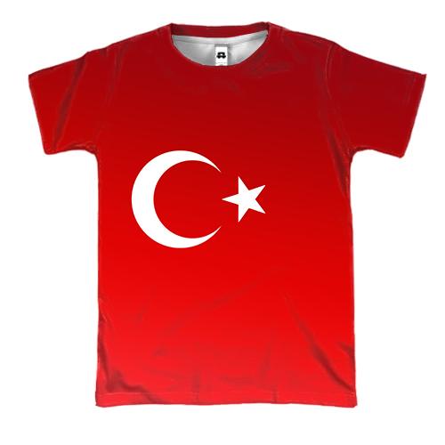 3D футболка з градієнтним прапором Туреччини