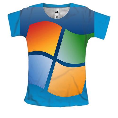 Женская 3D футболка с Windows