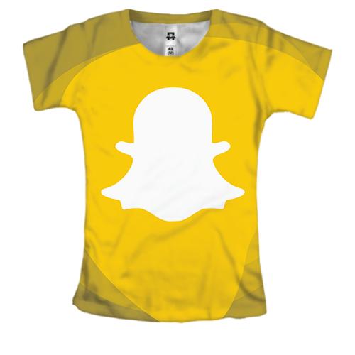 Женская 3D футболка с Snapchat