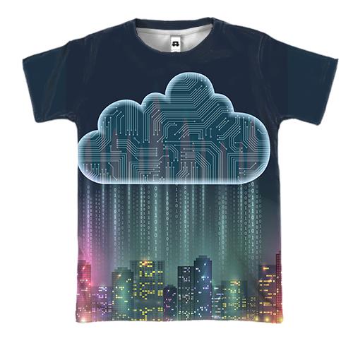 3D футболка с облаком схемой