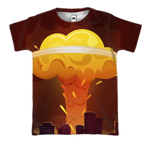 3D футболка с ядерным взрывом