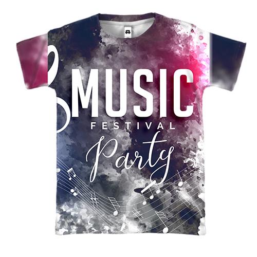 3D футболка Music festival party