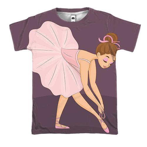 3D футболка с маленькой балериной