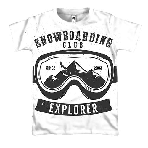 3D футболка Snowboarding Explorer