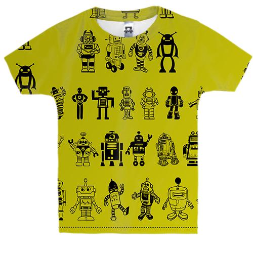 Детская 3D футболка с роботами