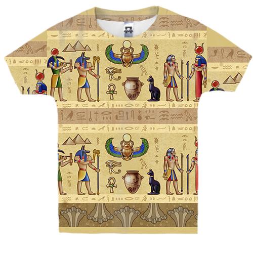 Детская 3D футболка с египетской стеной