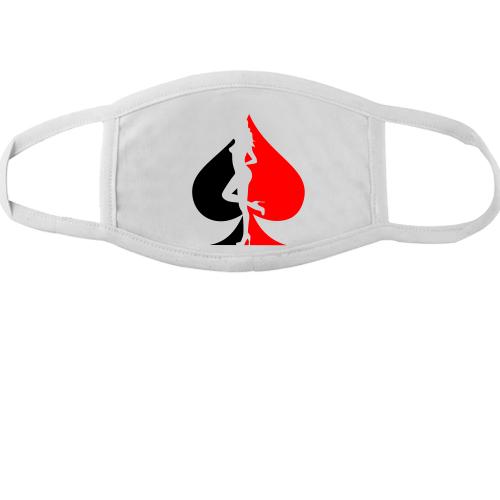 Тканинна маска для обличчя Poker Girl