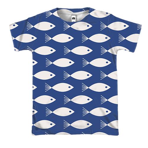 3D футболка White fish