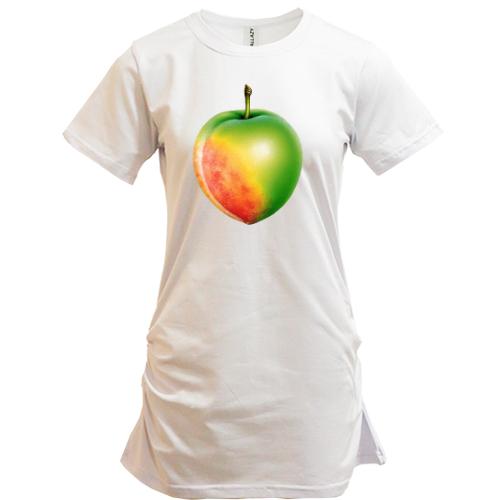 Подовжена футболка зелене яблуко
