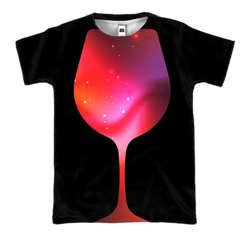 3D футболка с винным космосом