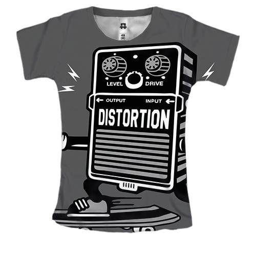 Женская 3D футболка distortion