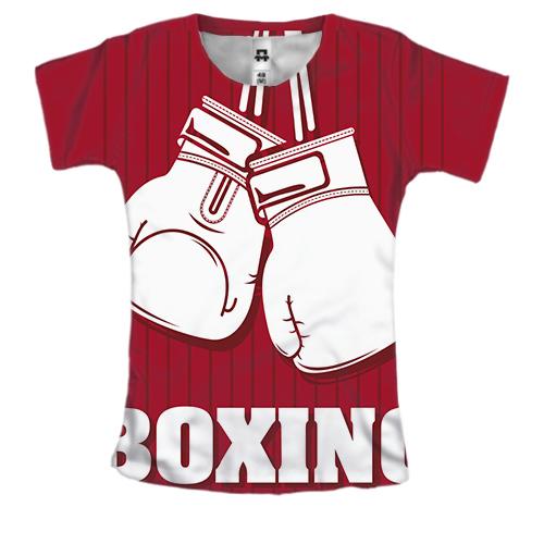 Женская 3D футболка White Boxing