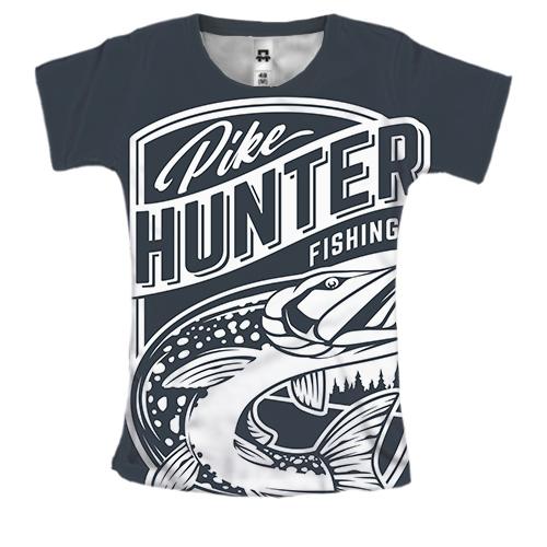 Женская 3D футболка Hunter fishing