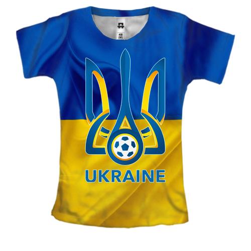 Женская 3D футболка Федерация футбола Украины