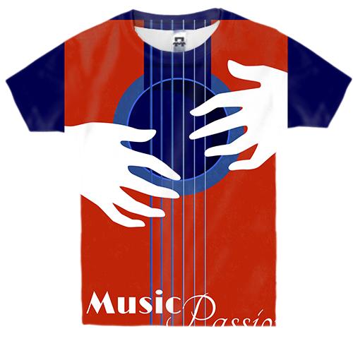 Дитяча 3D футболка Music Passion