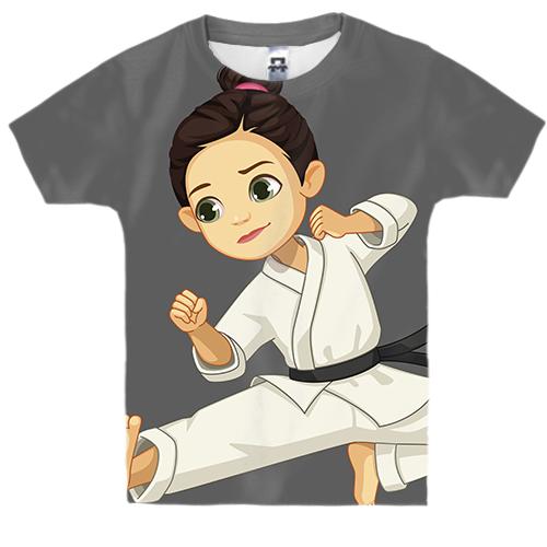 Детская 3D футболка с девушкой в кимоно
