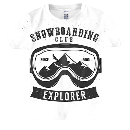 Детская 3D футболка Snowboarding Explorer