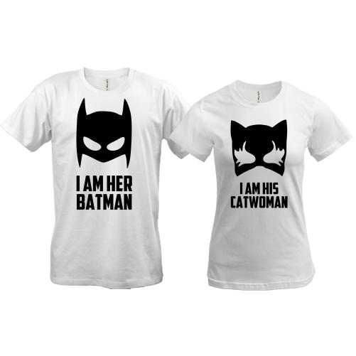 Парные футболки Batman and Catwoman