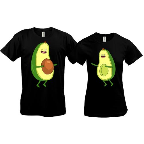 Парные футболки Половинки авокадо