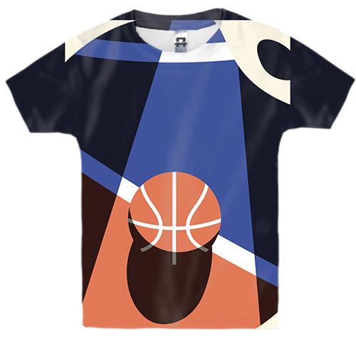 Детская 3D футболка Basketball flat