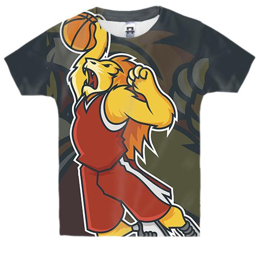 Дитяча 3D футболка Basketball Lion