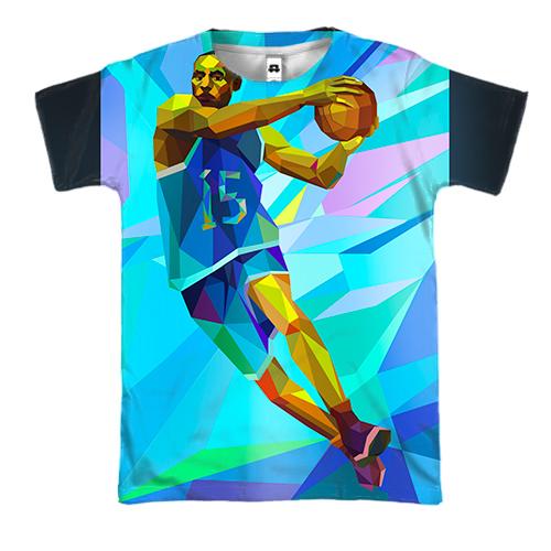 3D футболка Basketball Player Low Poly